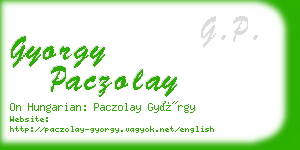 gyorgy paczolay business card